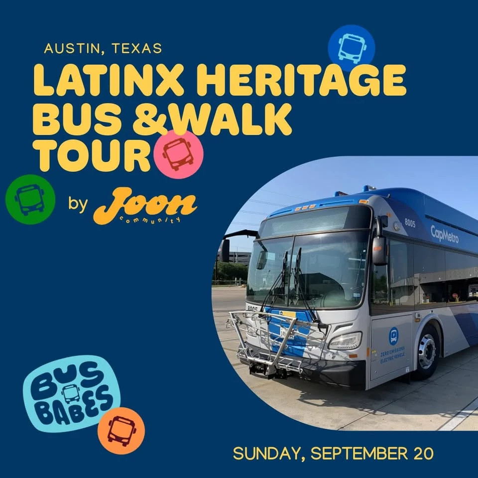 ESB MACC Joon Community Bus Tour - image of bus with blue background