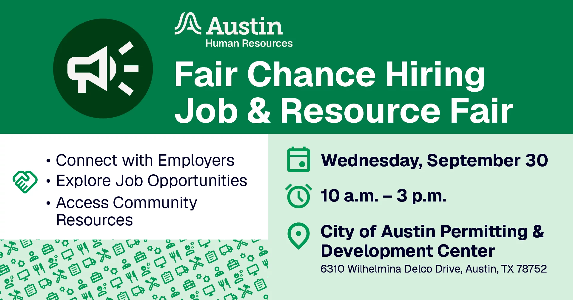 City of Austin Fair Chance Hiring Job & Resource Fair
