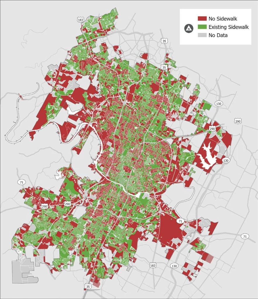 sidewalk coverage map