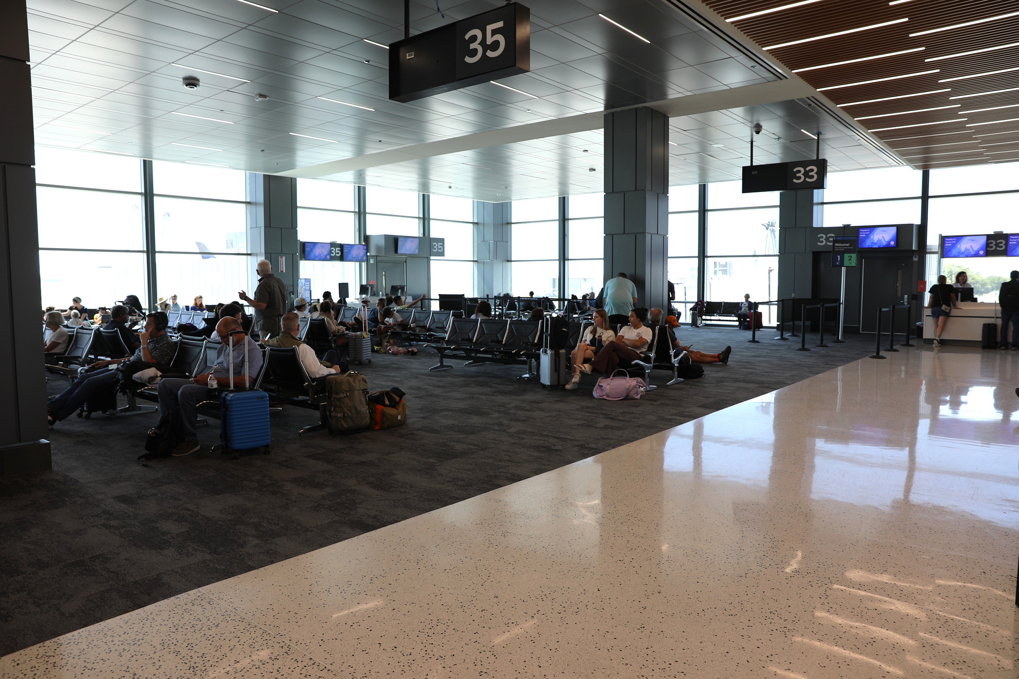 A Picture of the West Gate Expansion project under the Journey With AUS program. This is a picture of the gate area of the project showing gate 35.