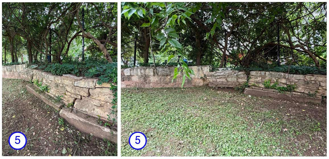 Photos of one of the areas where degradation is most pronounced