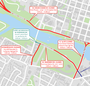 Closure Map Document for the 2026 CapTex Tri event