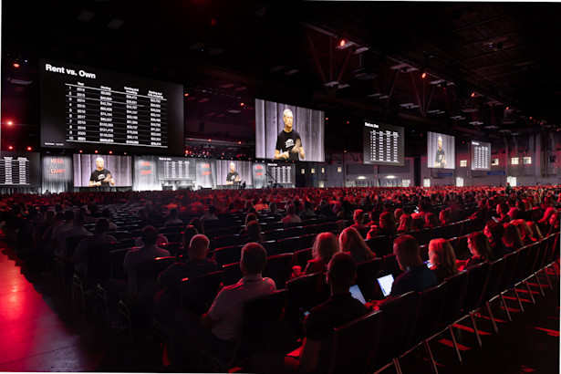 Stage set up at the Austin Convention Center