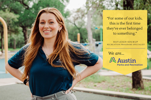 We Are Austin Parks and Recreation staff image and quote