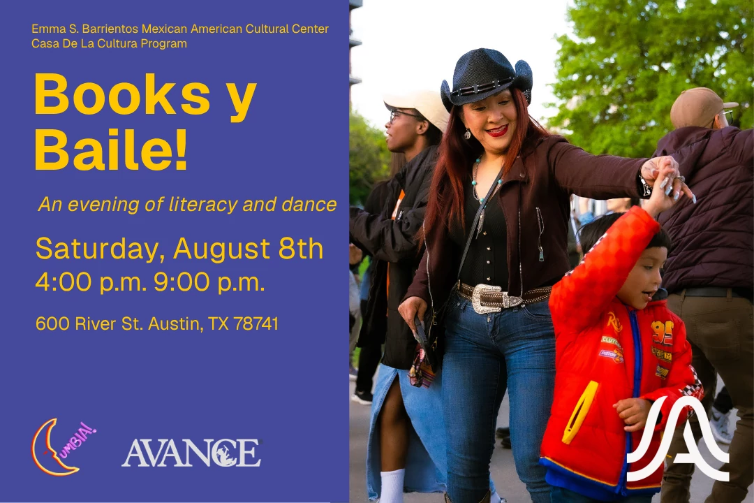 A flyer featuring a mother and son dancing