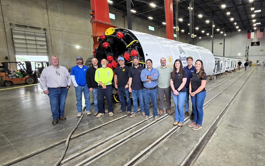Austin Water's Tunnel Boring Machine for the McNeil Transmission Main project.