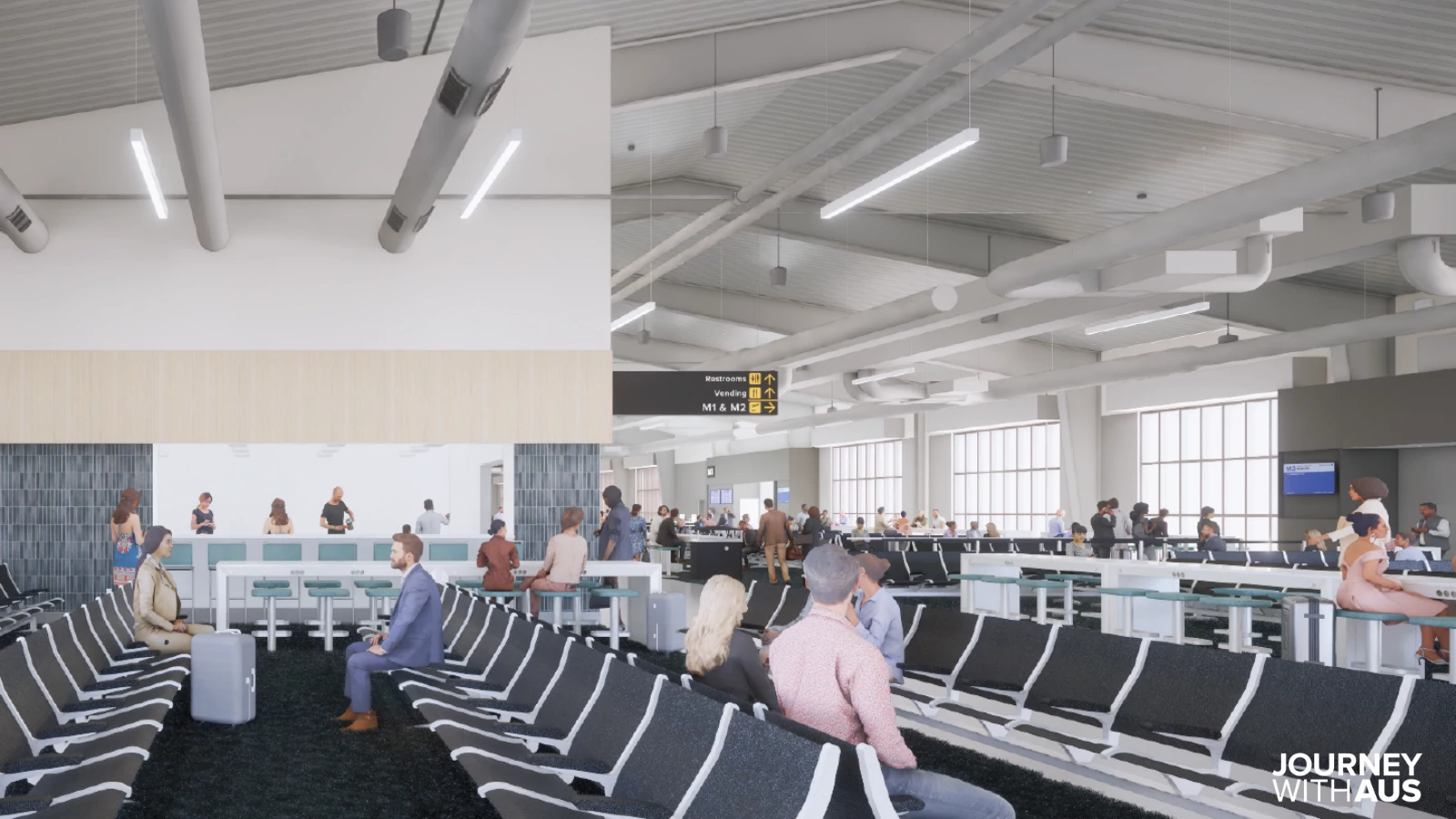 Concourse M concessions rendering