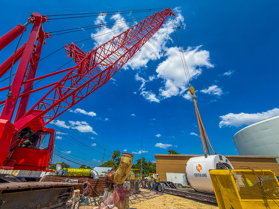 Photos of Austin Water's Tunnel Boring Machine for the McNeil Transmission Main project, which is named Dolores