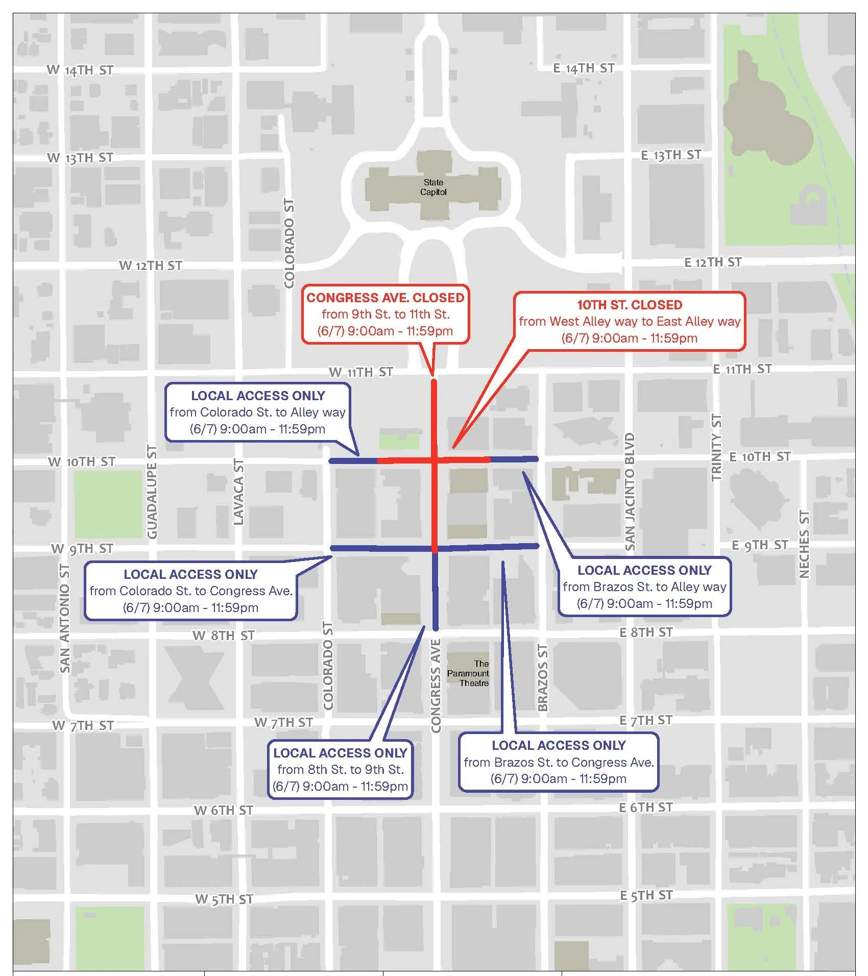 Map of the Gumball 3000 Street Closures