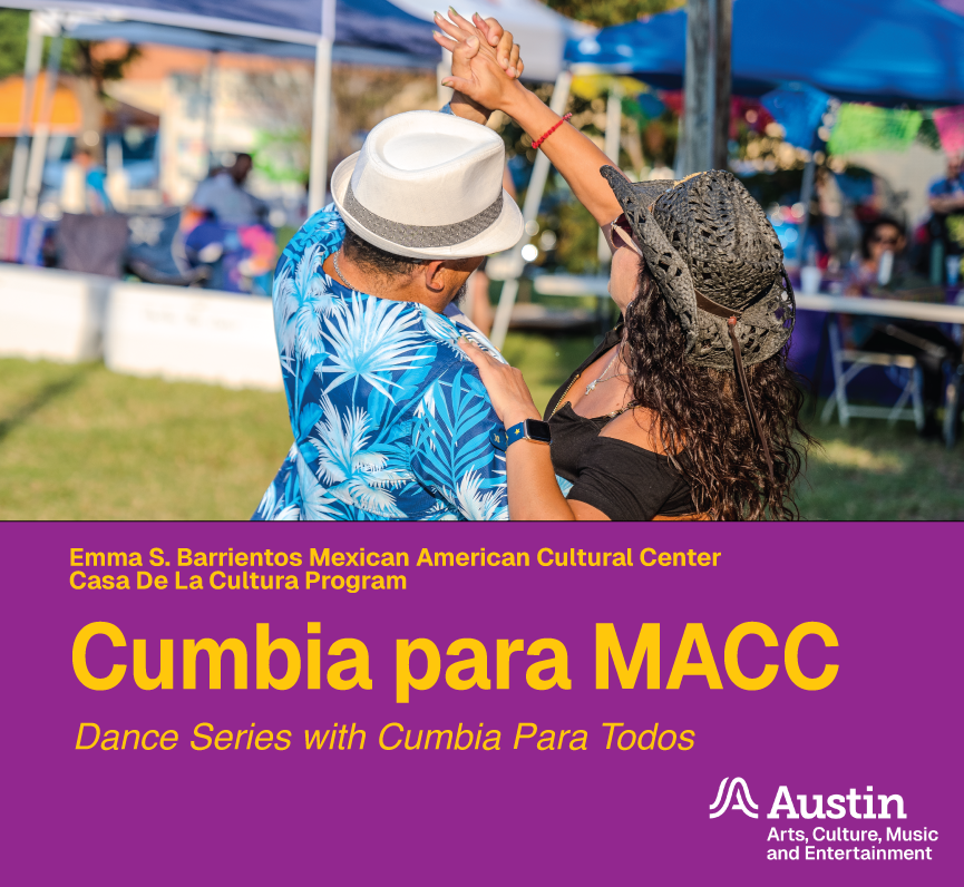 banner featuring a couple dancing to cumbia