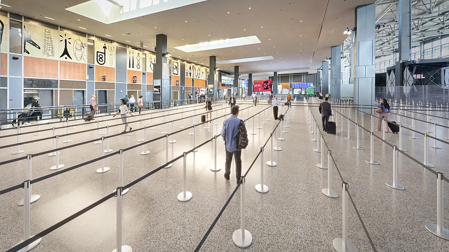 Atrium Infill departures level rendering