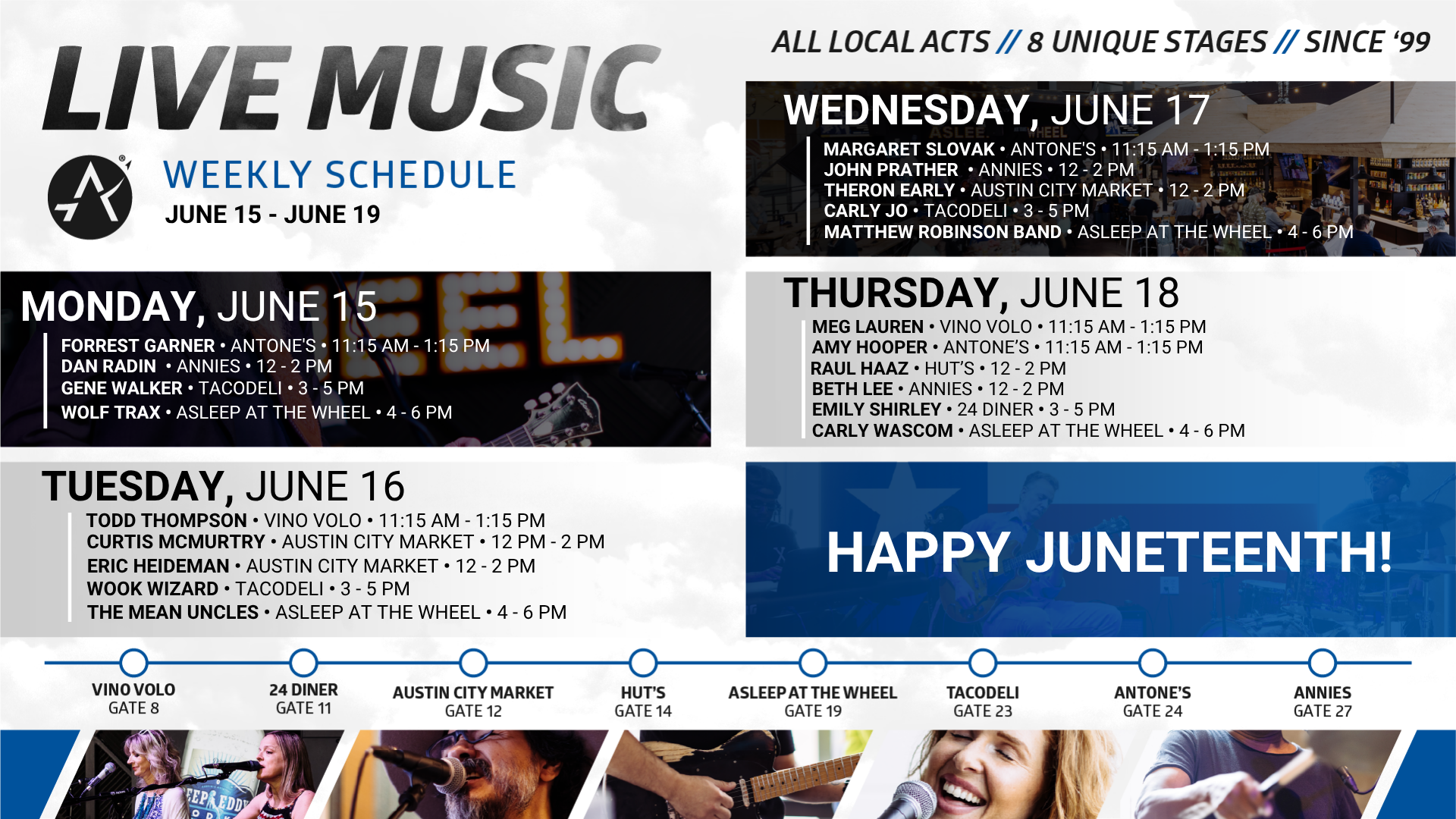 Music schedule at Austin-Bergstrom International Airport