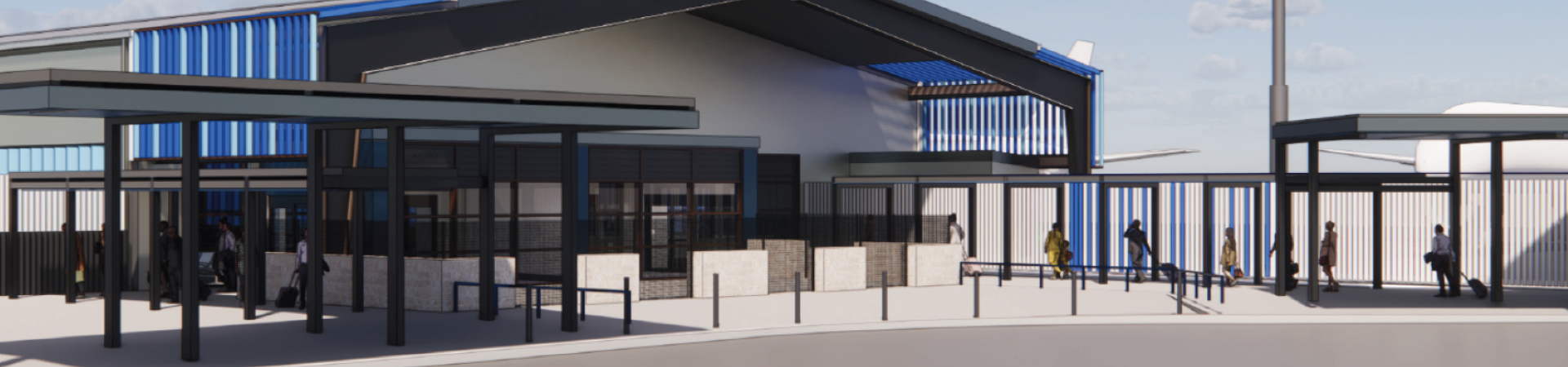 Digital rendering of Concourse M building