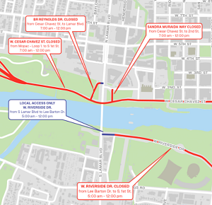 Closure Map Document for the 2026 Heart and Stroke Walk event