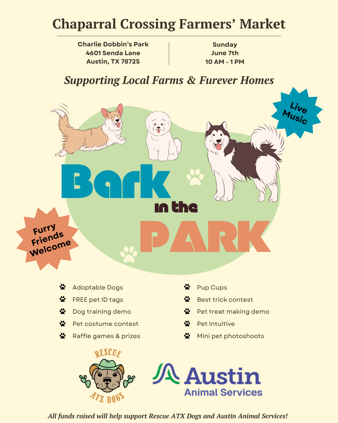 Bark in the Park Event at Chaparral Crossing Market