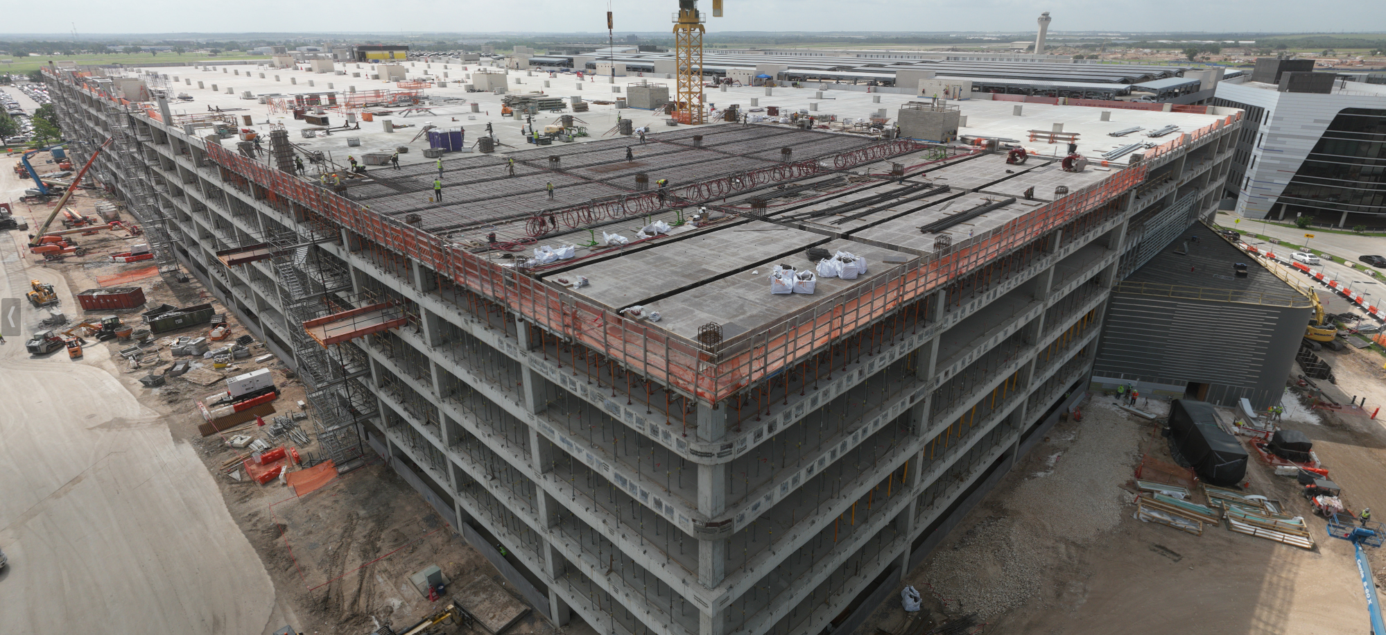 A picture of the AUS Yellow Garage project under construction.
