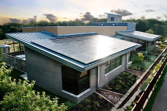 solar at the Twin Oaks library