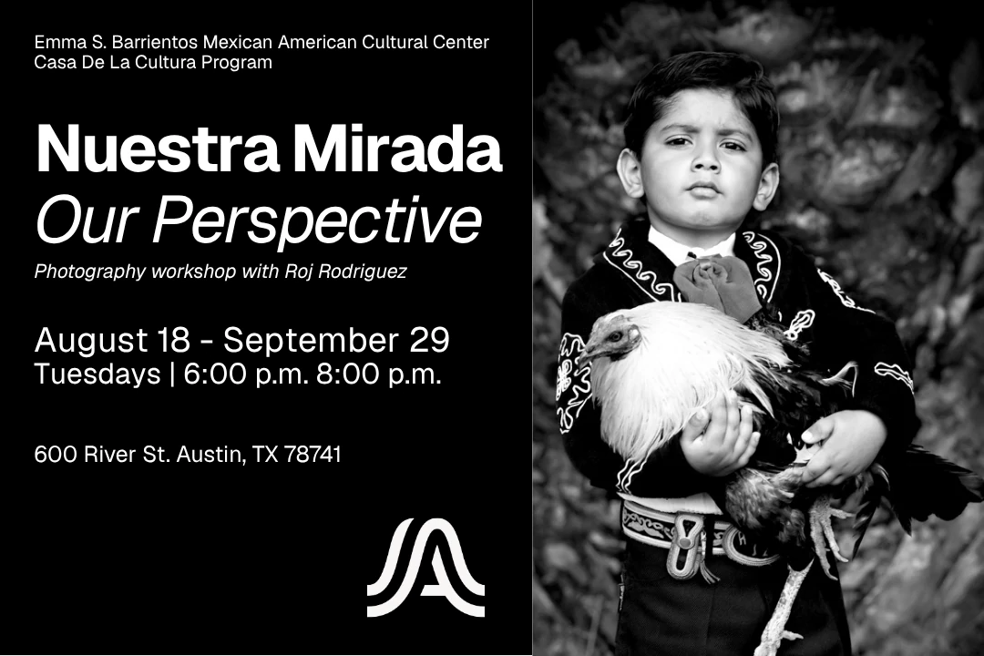Flyer featuring a photography from Roj Rodriguez