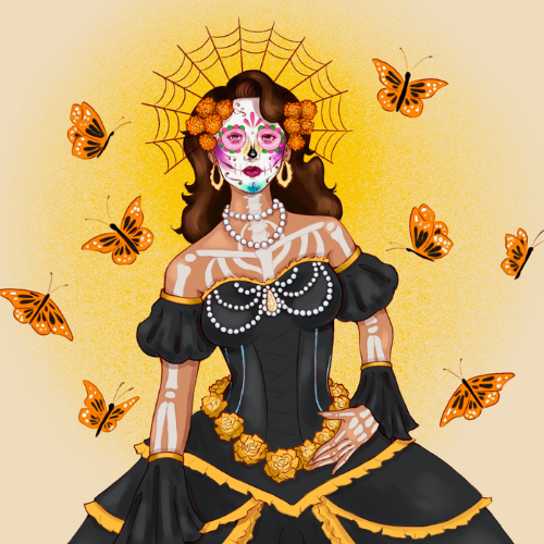 Graphic of dia de los muertos 2026 a catrina