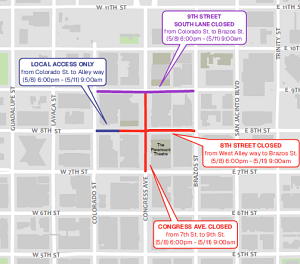 Closure Map Document for the Paramount Theatre Gala