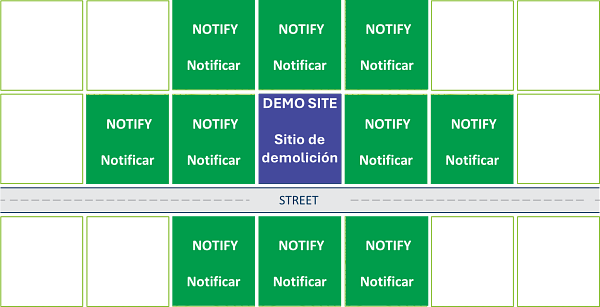 Demolition Notification Site Map