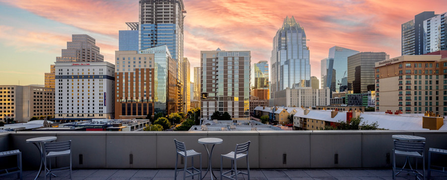 View of downtown from the Austin Convention Center