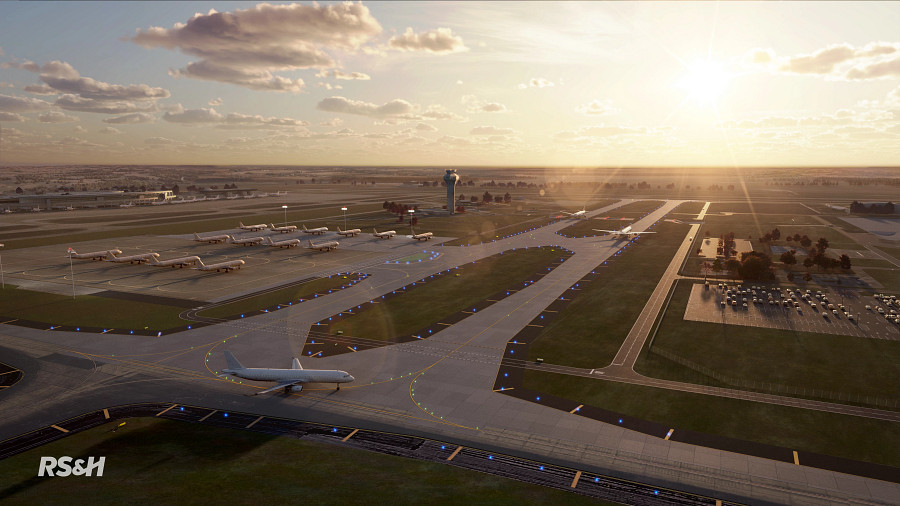 Midfield Taxiways taxiways rendering