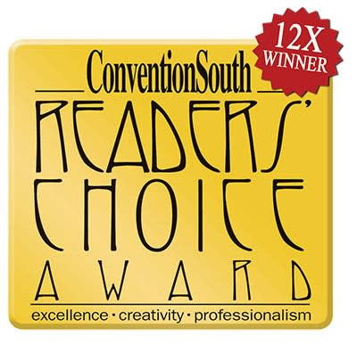 ConventionSouth Reader Choice Award 12 times winner award logo