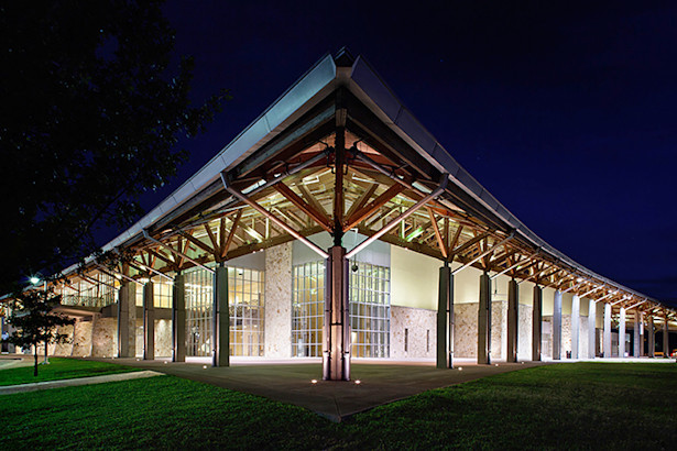 Palmer Events Center at night