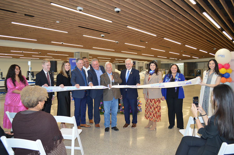 Ribbon Cut Action Shot
