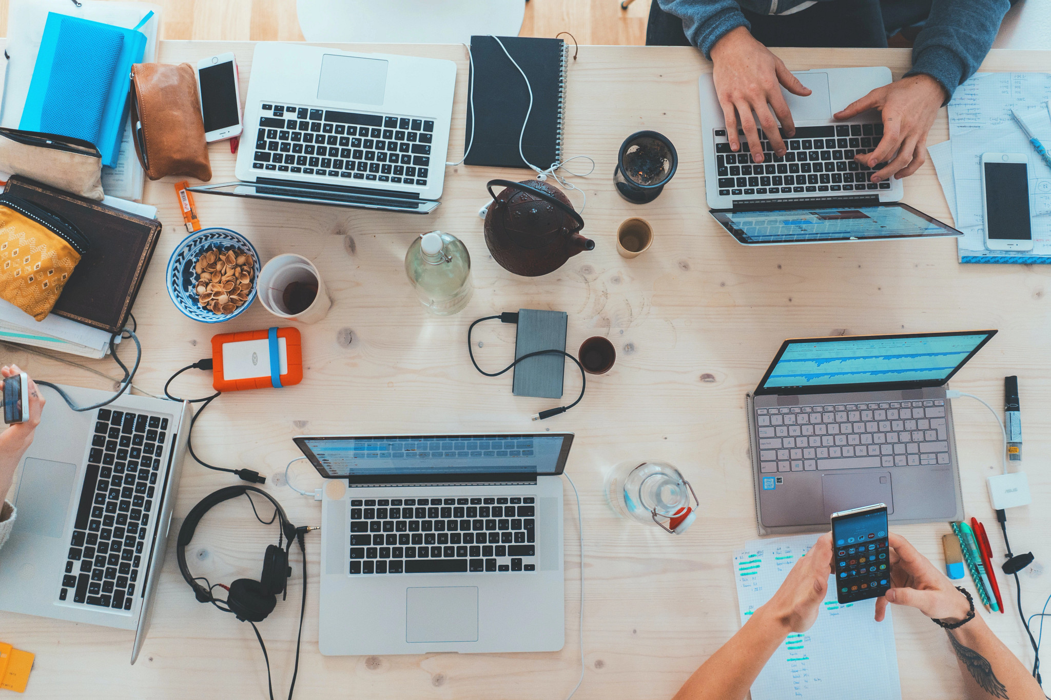 People working together on computers