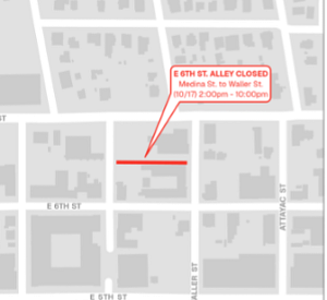 Closure Map Document for the 2026 Hot Luck House Party event