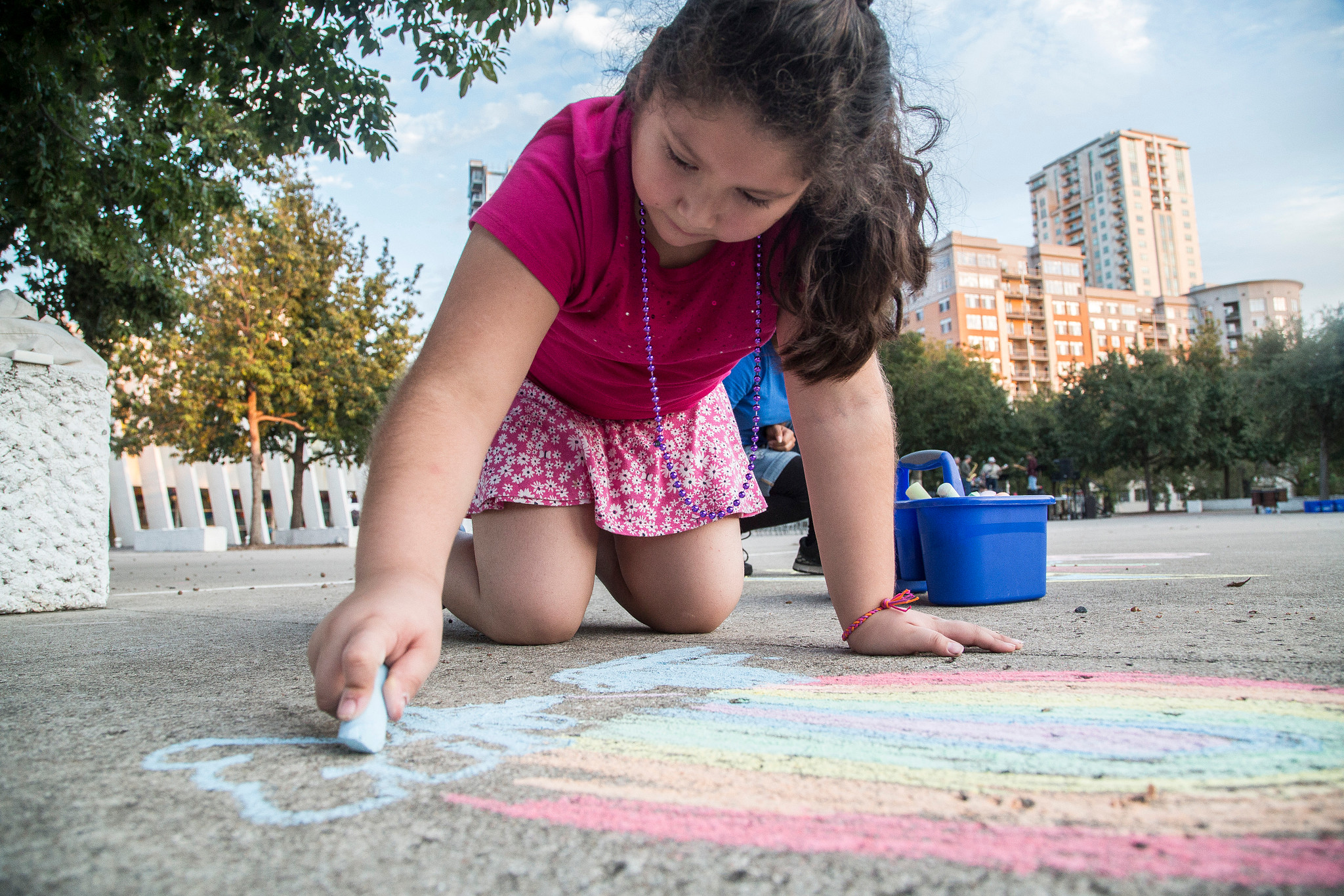 ESB MACC Child Drawing with Chalk on the Zocalo