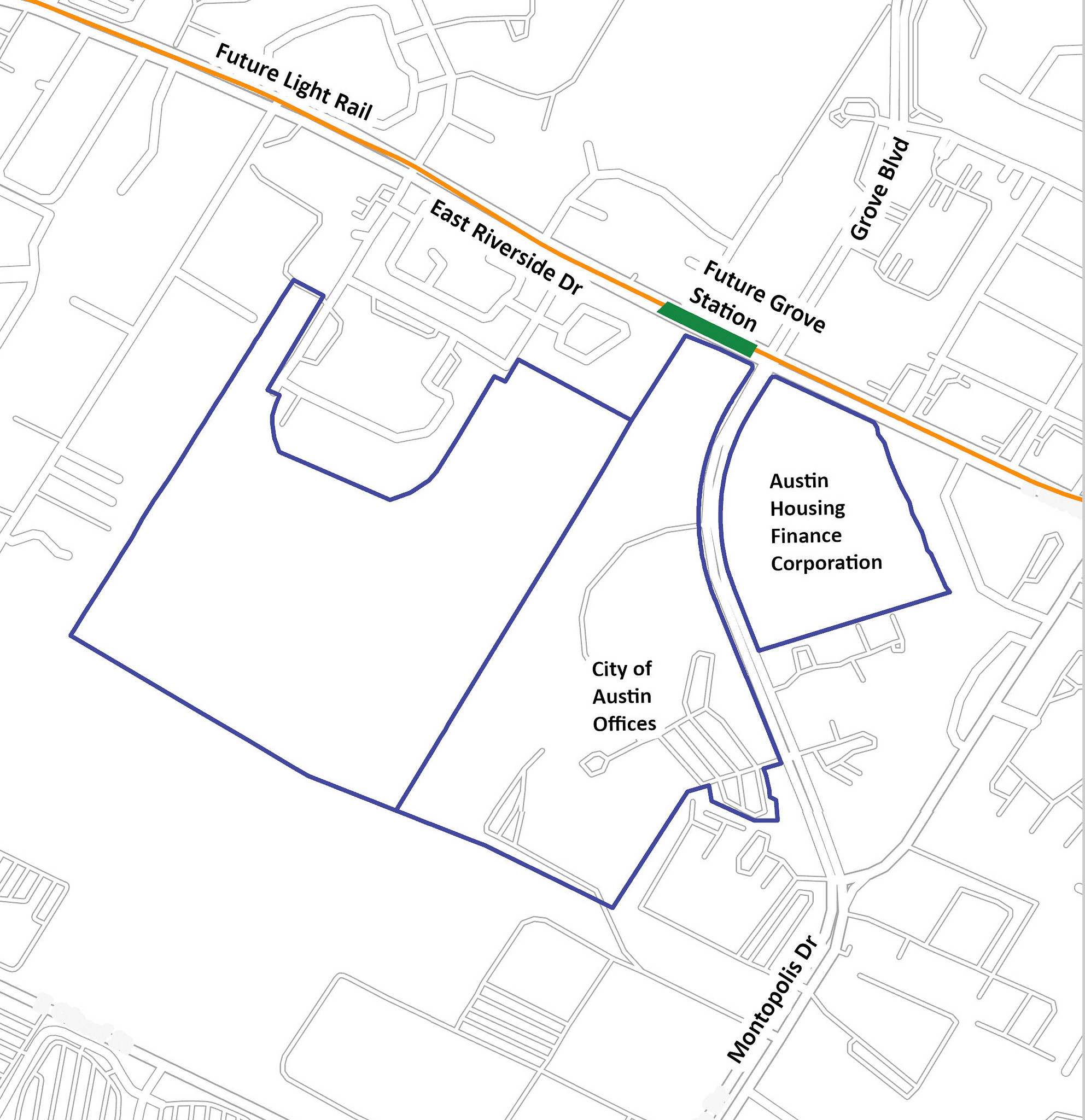 Crop of the Grove-Riverside Boundary map
