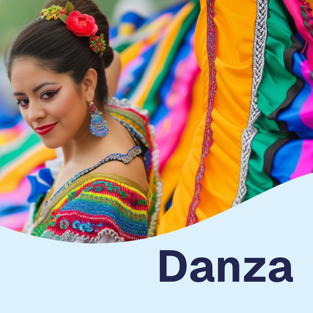 Photo of young dancer with traditional Mexican attire