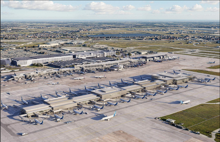 Concourse B and Tunnel rendering