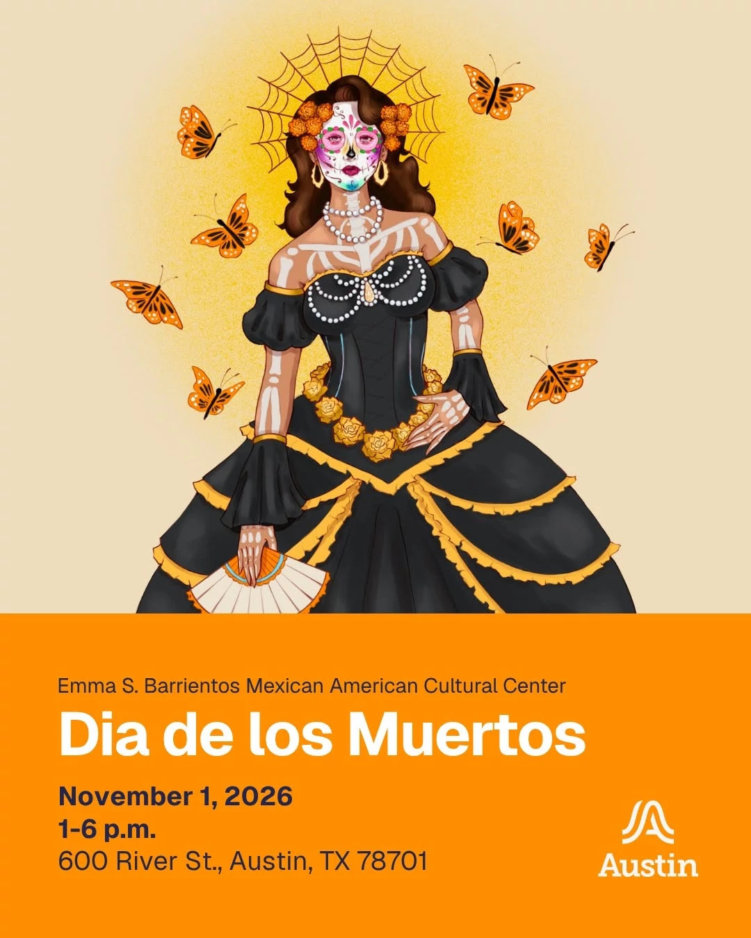 dia de los muertos festival flyer