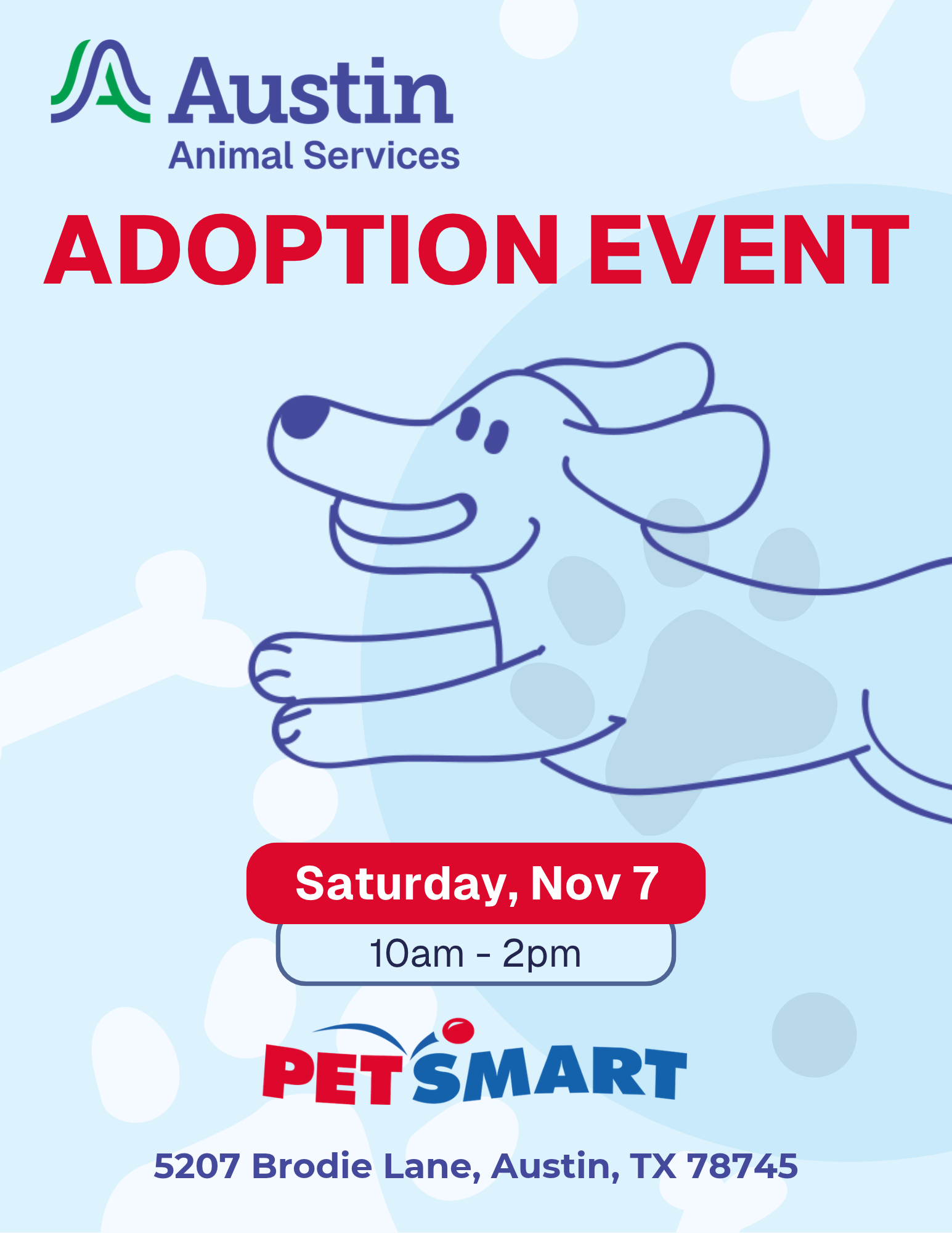 petsmart adoption event flyer