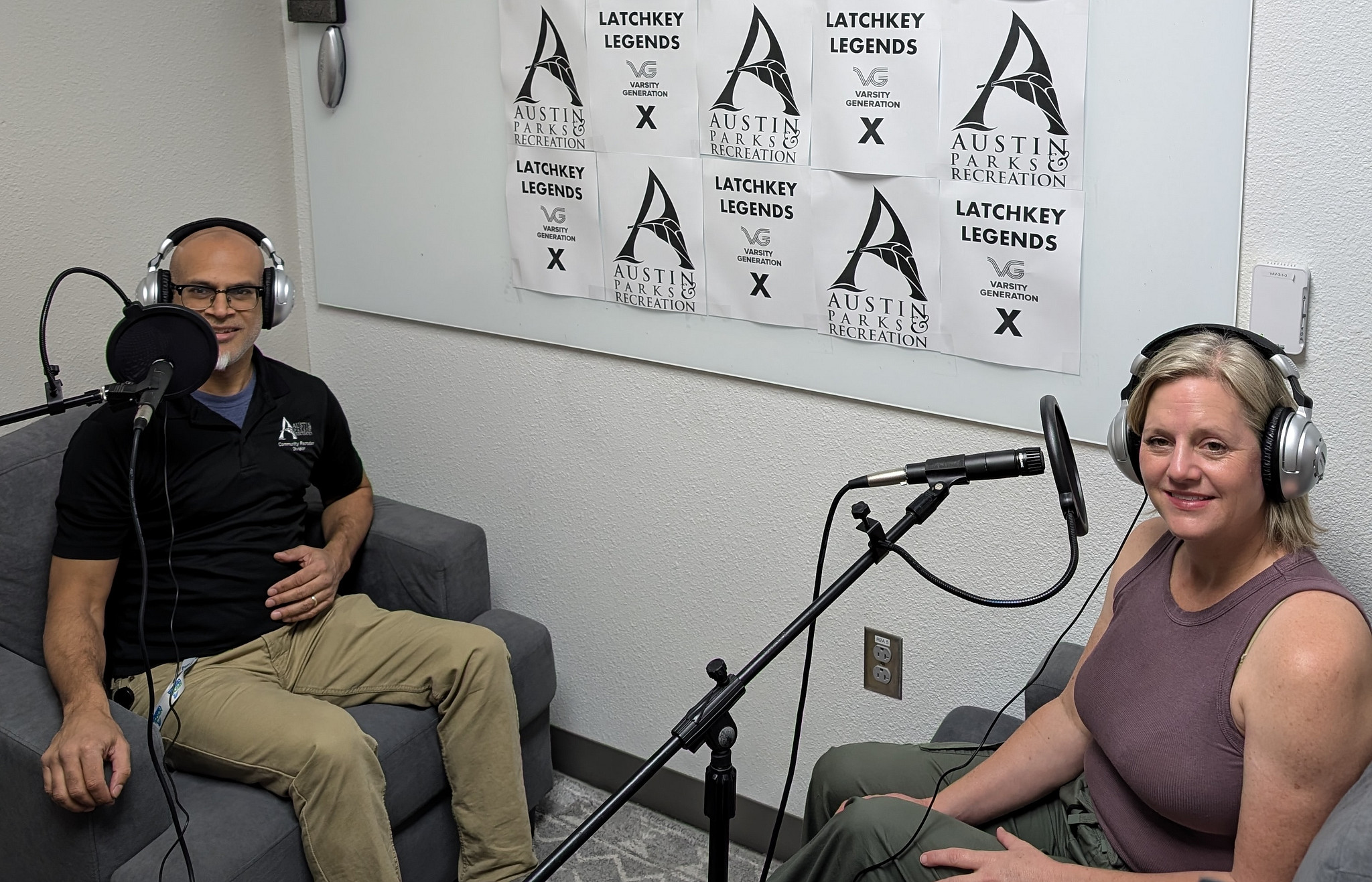 Melissa Nicholson, CEO of WorkMuse, recording podcast