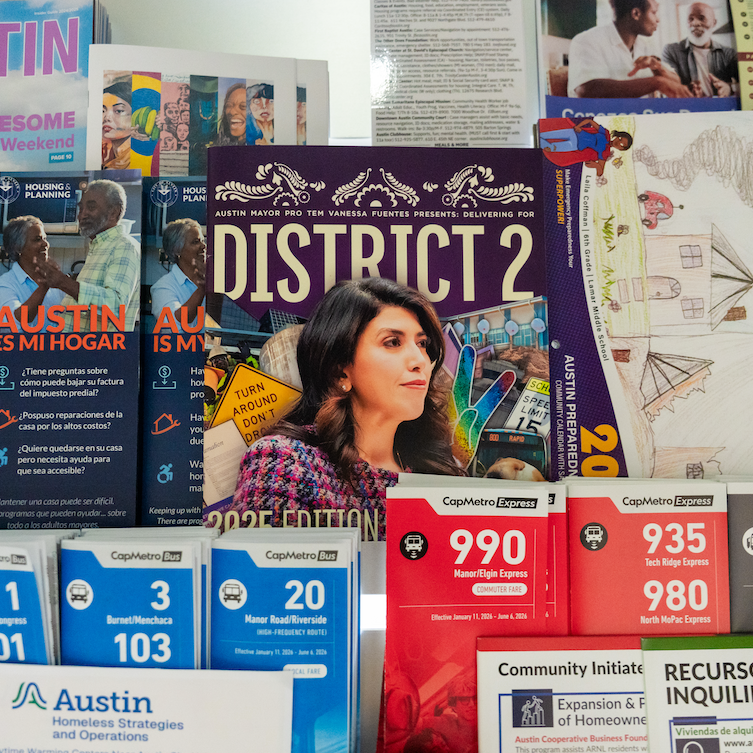 District 2 2025 Impact Report displayed on stand