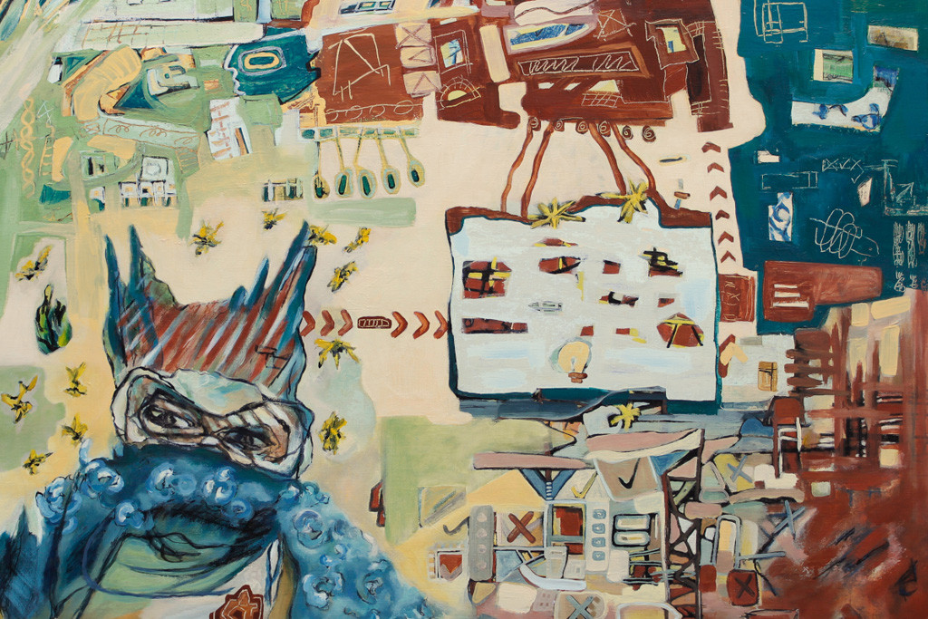 An image of a person in a abstracted environement
