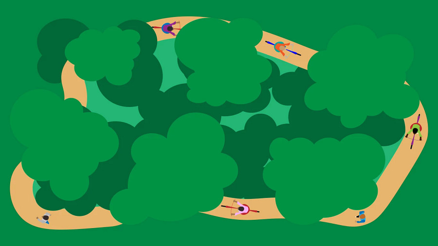 Images of biking in nature