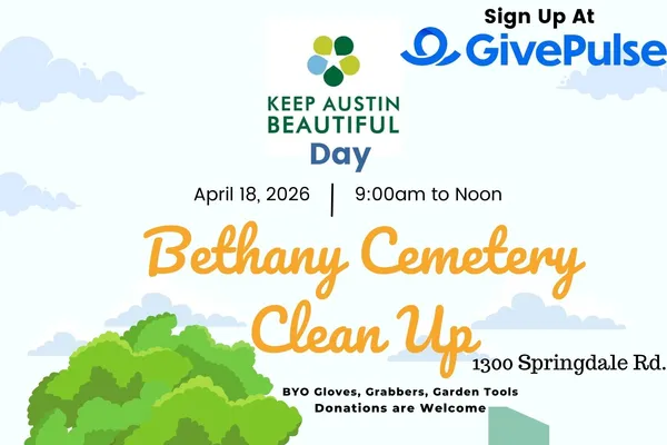 Bethany Cemetery Keep Austin Beautiful Day Flyer