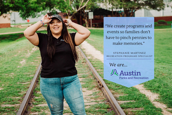 We Are Austin Parks and Recreation staff image and quote