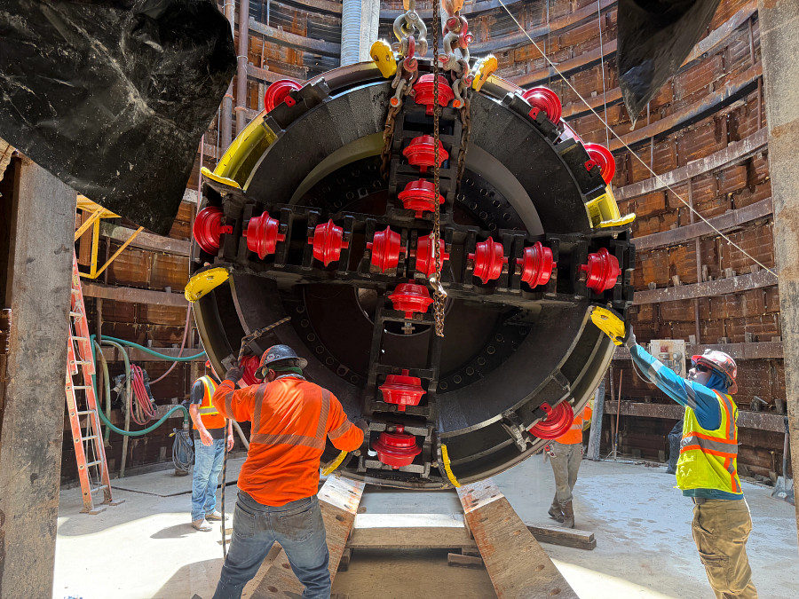 Photos of Austin Water's Tunnel Boring Machine for the McNeil Transmission Main project, which is named Dolores