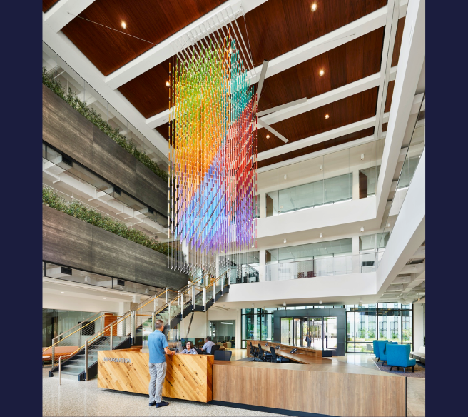 Image of suspended art installation
