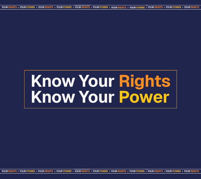 know your rights, know your power, program banner image