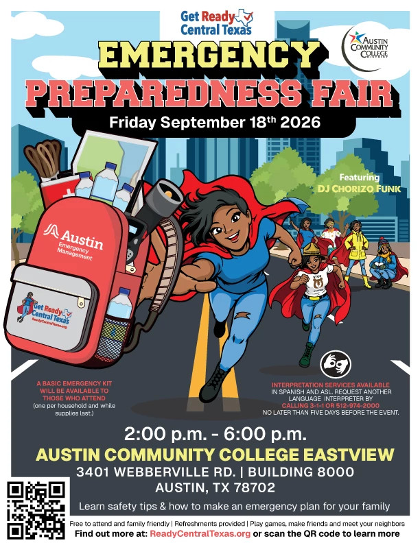 Flyer for prep fair on September 18th, 2026 at ACC Eastview, building 8500 from 2pm to 6pm.