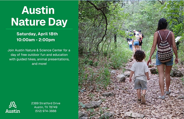 Austin Nature Day, April 18 2026, 10-2