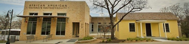 Banner with exterior of African American Cultural and Heritage Facility